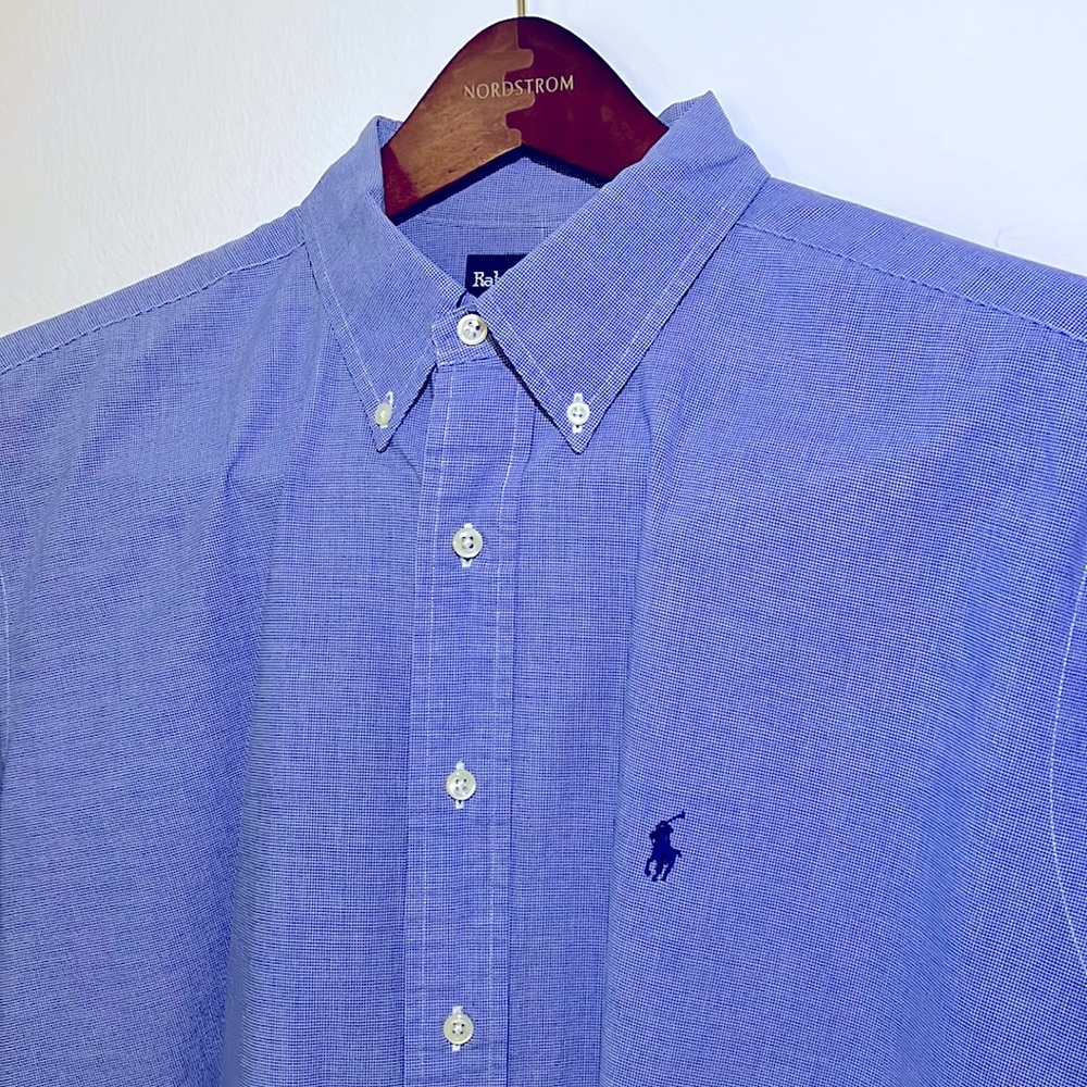 RALPH LAUREN Oxford Collar Long Sleeves Shirt Blue